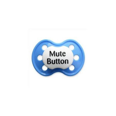 BooginHead Mute Button Blue Pacifier