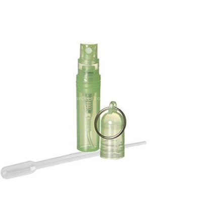 Grand Parfums Key Chain Perfume Atomizer for Travel/Purse 2ml .07 Oz Fine Mist Spray Bottle Choice of Color (1, Green)