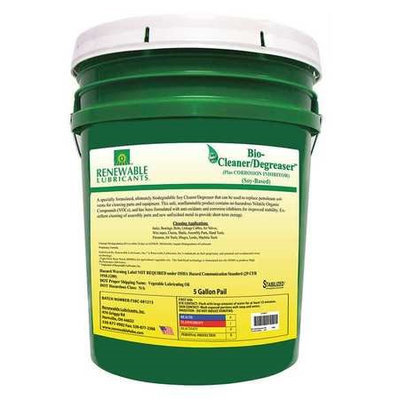 RENEWABLE LUBRICANTS 86664 Cleaner Degreaser, Pail,5 gal.
