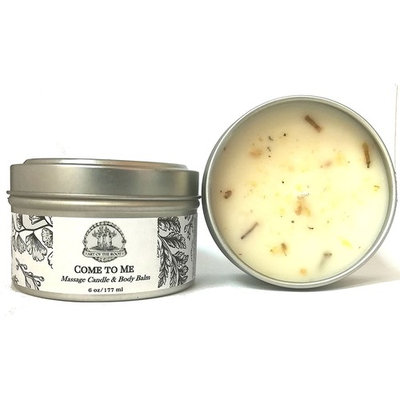 Come to Me Ritual Soy Massage Candle & Body Balm with Herbs and Essential OIls for Love, Seduction, Passion & Attraction (Wiccan, Magick, Pagan, Hoodoo)
