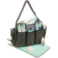 Child of Mine by Carter's Places and Spaces 3 Pocket Duffle Diaper Bag, Gray