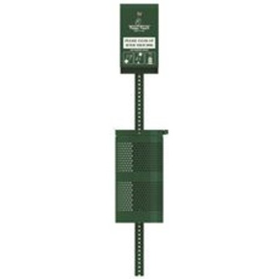 Poopy Pouch Header Pet Waste Station With 10-Gallon Trash Can, Hunter Green