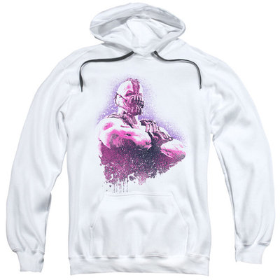 DARK KNIGHT RISES/SPRAY BANE-ADULT PULL-OVER HOODIE-WHITE-3X