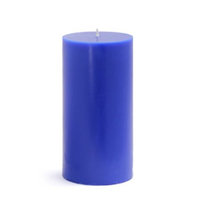 Zest Candle Set of 12 Bulk Handpoured 3 x 6 Blue Pillar Candles