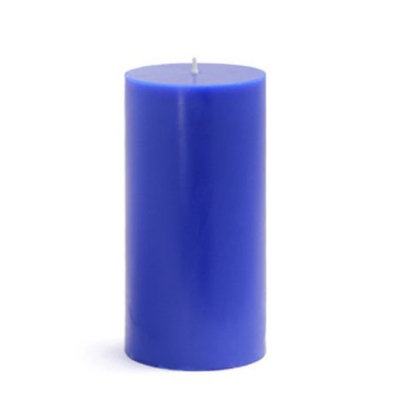 Zest Candle Set of 12 Bulk Handpoured 3 x 6 Blue Pillar Candles