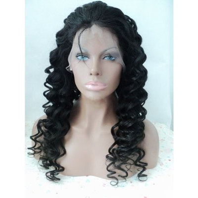 Virgin Malaysian Deep Wave Curl Full Lace Wig Grade AAA 180% Density