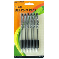 Home Essentials & Beyond Inc Black Medium Ball Point Pens Set (Lot of 12) (Pack of 12)