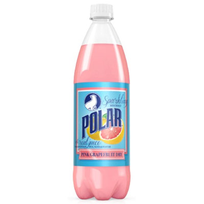 Polar Pink Grapefruit Dry Soda 1 L Plastic Bottles (Pack of 12)