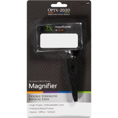 OPTX 20/20 Double Strength Bifocal Lens Magnifier, 1.0 OZ