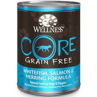 Wellness CORE Grain-Free Canned Adult Dog Food, Salmon, Whitefish, & Herring, 12.5 oz