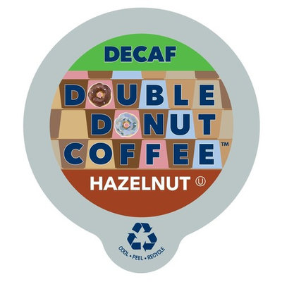Double Donut Coffee Decaf Hazelnut Flavored Coffee Single Serve Cups For Keurig K Cup Brewer