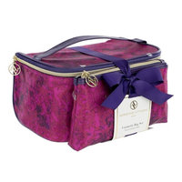 Adrienne Vittadini Makeup Bag Set: Nylon Carry On Toiletry & Cosmetic Train Case with Zipper for Women - Tote Bags with Plenty of Storage for...