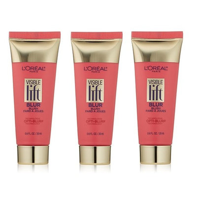 L'oreal Paris Visible Lift Blur Blush, 503 Soft Berry, 0.6 Fluid Ounce (3 Pack) + Makeup Blender