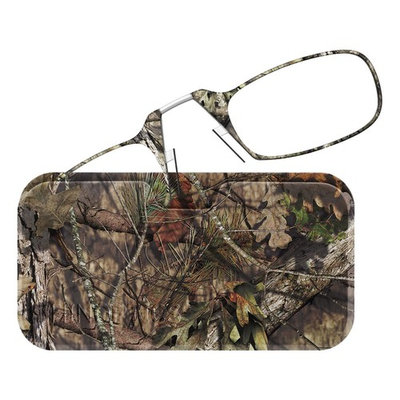 ThinOptics Reading Glasses + Universal Pod Case | Camouflage Collection, Mossy Oak Break-up Country, 2.00 Strength
