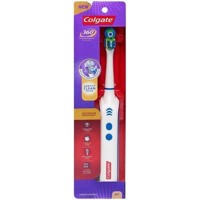 Colgate 360 Power Clean Battery Operated Toothbrush, Soft