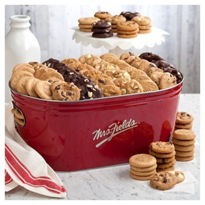 Mrs. Fields Nibblers Basket 144 Assorted Bite Sized Cookies