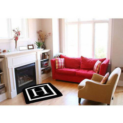 Thumbprintz Classic Block Monogram Black Indoor/Outdoor Pet Bed