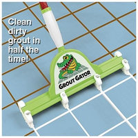 Grout Gator- Easily Clean Grout Dirt Lime Between Tiles- Attachable Sponge