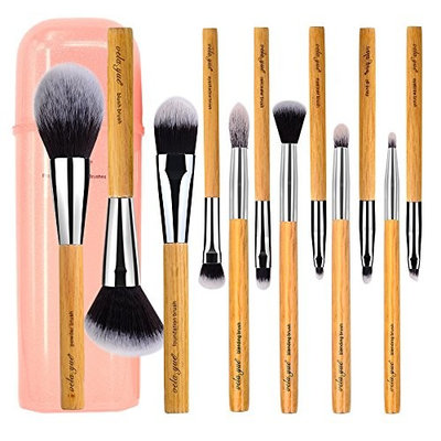 vela.yue Makeup Brush Set 12 pieces Vegan Full Function Face Cheek Eyes Lips Beauty Tools Kit with Case
