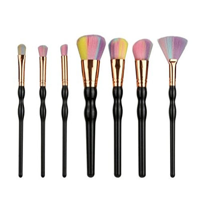 DATEWORK 7PCS Eyebrow Eyeliner Blush Cosmetic Brush Set
