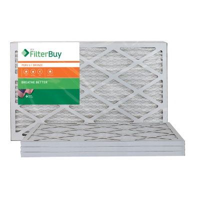 AFB Bronze MERV 6 11.25x19.25x1 Pleated AC Furnace Air Filter. Filters. 100% produced in the USA. (Pack of 4)