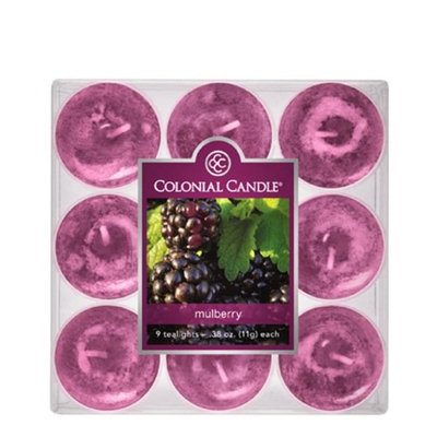Colonial Candle Mulberry Tealights, Set of 9