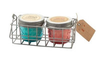 Cc Home Furnishings Paddywax Ocean Tide Sea Salt & Salted Grapefruit Scented Soy Candle Wire Caddy Gift Set