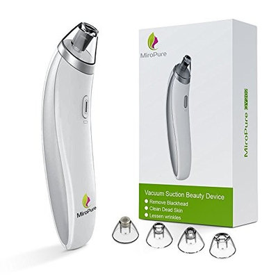 Electric Blackhead Remover, Pore Vacuum Suction Facial Acne Cleaner Tool with 4 Probes and 4 Adjustable Suction Level