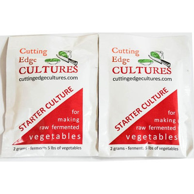 Cuttingedgecultures Cutting Edge Cultures Vegetable Starter Fermentation Culture, 2 Pouches, 4g Probiotic Canning