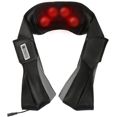 NURSAL 3D Shiatsu Neck and Shoulder Massager with Heat, Hand Vibration Therapy, Adjustable Intensity and Deep-Kneading for Back, Legs and Feet Pain
