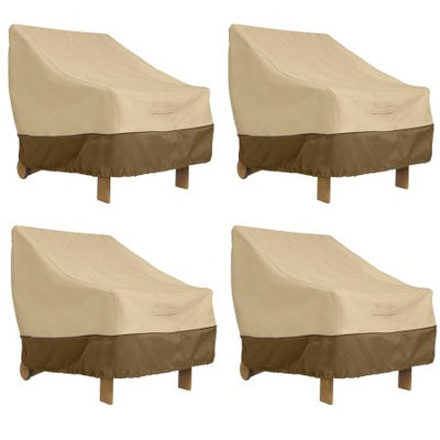 Classic Car Accessories Classic Accessories Veranda Deep Seated Patio Lounge Chair Cover - Durable and Water Resistant Patio Cover, 4-Pack