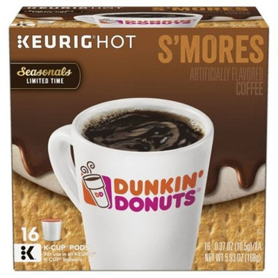 Dunkin' Donuts S'mores Medium Roast Coffee - Keurig K-Cup Pods - 16ct