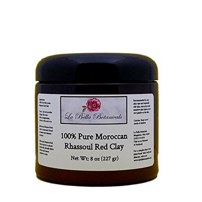 Rhassoul Clay Powder, 8 Ounce, Oily Skin Primer, Mineral Rich, Dry Skin Cleanser, Achieve Natural Glow, Use As Exfoliating Scrub or Clay Mud Mask, Deep Pore Cleaning -...