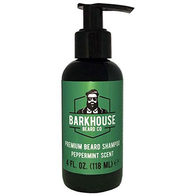 Barkhouse Beard Co. Premium Beard Shampoo, relieves itching and prevents dandruff, peppermint scent, 4oz bottle