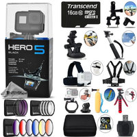 Tristatecamera GoPro Hero5 Black 4K Ultra HD Camera + 13PC Filter Kit Set & More! - 16GB Kit