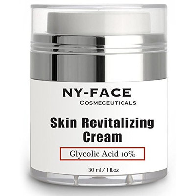 NY FACE's Glycolic Acid Cream - With 10% Glycolic Acid, 20% Naturally Exfoliates, Visibly Reduces Wrinkles