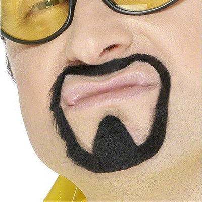 Black Goatee Mens Fake Beard Mustache Facial Hair Kenny Powers