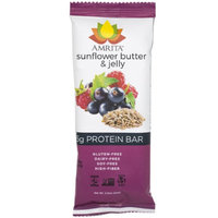 Amrita Health Foods Paleo Sunflower Butter and Jelly High Protein Bars - Gluten-Free, Dairy-Free, Non-GMO Certified - Vegan, Raw, Kosher - Kids Safe Snack - Clean Fuel for Athletes - Pack of 12 by Amrita