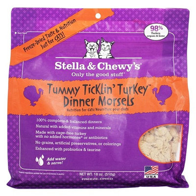 Freeze Dried Dinner Morsels For Cats Tummy Ticklin Turkey - 18 oz.