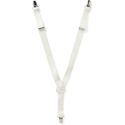 Clips N Grips Child Baby Toddler Kid Adjustable Elastic Suspenders Solid Color Y Back Design White 22 Inch (6 Months - 30 Months) (Available in Assorted Sizes and Colors)