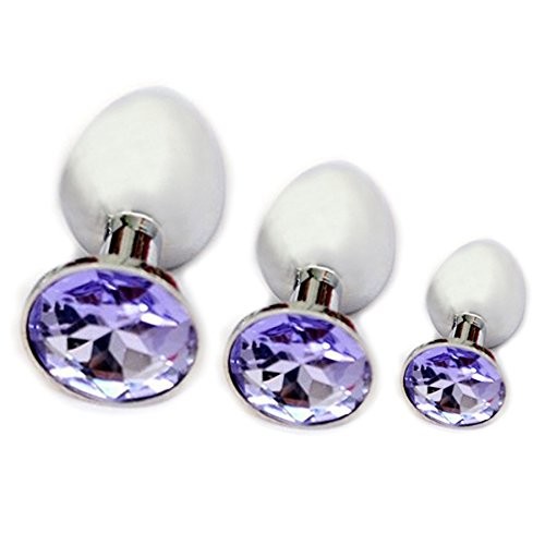 5Stimulus 3 PCS Set Mini Butt Anal Plug Toys Alloy Crystal Jewelry Sex Toys Adult Sex ProductsLarge + Medium + Small (Light Purple) 5Stimulus 3 PCS Set Mini Butt Anal Plug Toys Alloy Crystal Jewelry Sex Toys Adult Sex ProductsLarge + Medium + Small (Light Purple)