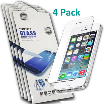 Deltafill, Inc. IPhone SE Ultra Thin Clear HD 9H Hardness Tempered Glass Screen Protector 4Pack