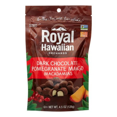 ROYAL HAWAIIAN 271178 4.5 oz. Dark Chocolate Pomegranate Mango Macadamias