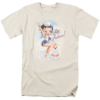 BOOP/ALL ASHORE-S/S ADULT 18/1-CREAM-SM