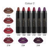 Waterproof Matte Hydrating Lipstick Hosamtel 6Pcs Sexy Long-lasting Velvet Matte Color Pencil Lipstick Crayon Sexy Lip Gloss Makeup Set