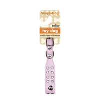 Simplydog Dog Heart Rhinestone Collar, Pink, (X-Small)