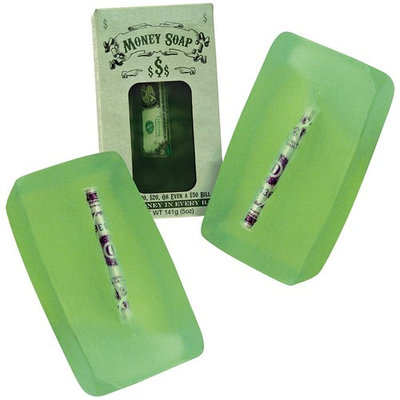 Set of 2 Money Soap Cash In Every Bar Scented Practical Joke Gag Present