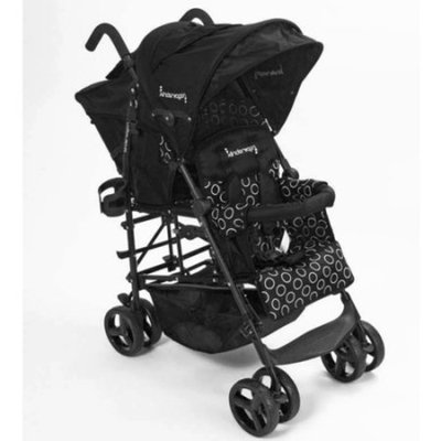 Kinderwagon Hop Tandem Umbrella Stroller - Black v2