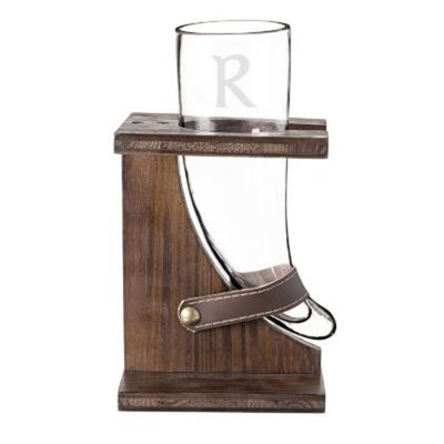 Cathy's Concepts 16-oz. Monogram Viking Beer Horn with Stand