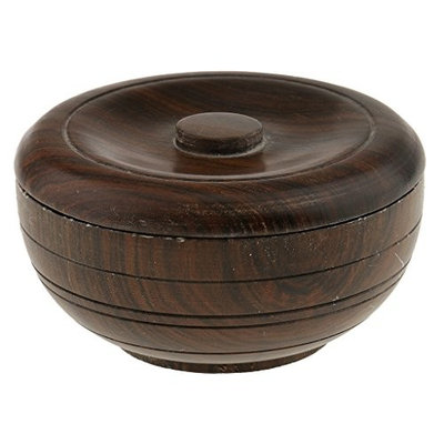 Dovewill Premium Brown Wooden Shaving Bowl Mug Shave Brush Soap Cream Beard Shaver Holder Cup